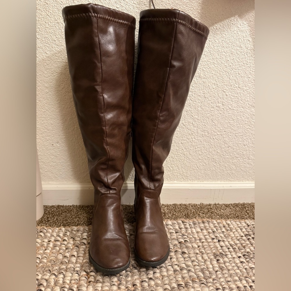 Charlotte Russe Brown Knee-High Boots